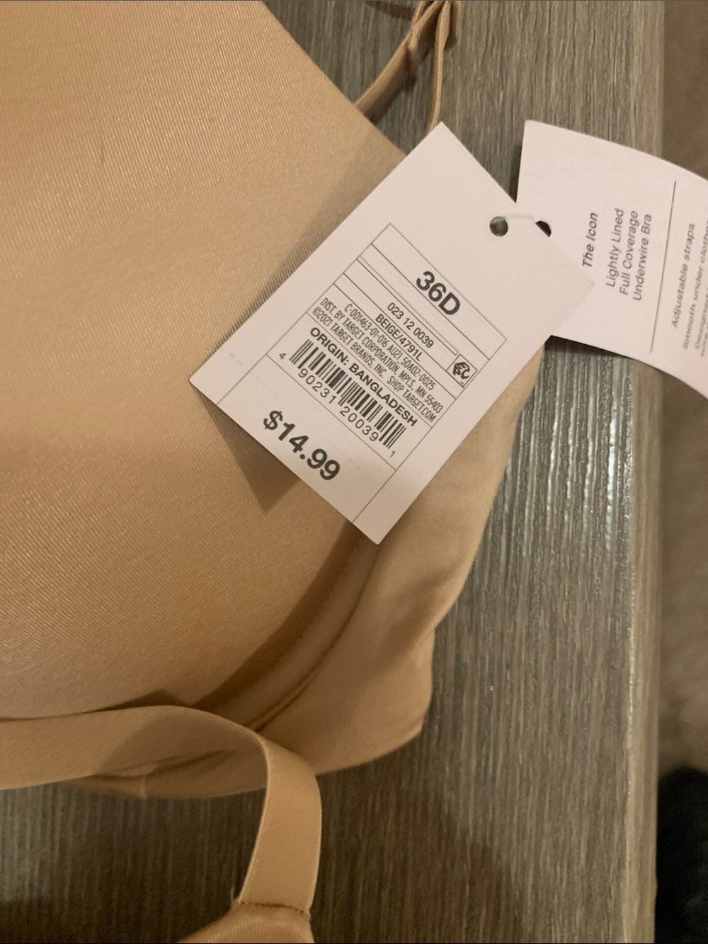 2 NWT 36D Auden Nude T-Shirt Bras Duo - Light Nude - Picture 3 of 4